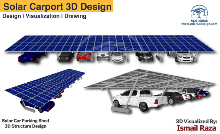 This image shows the provision of solar 3d carport design services